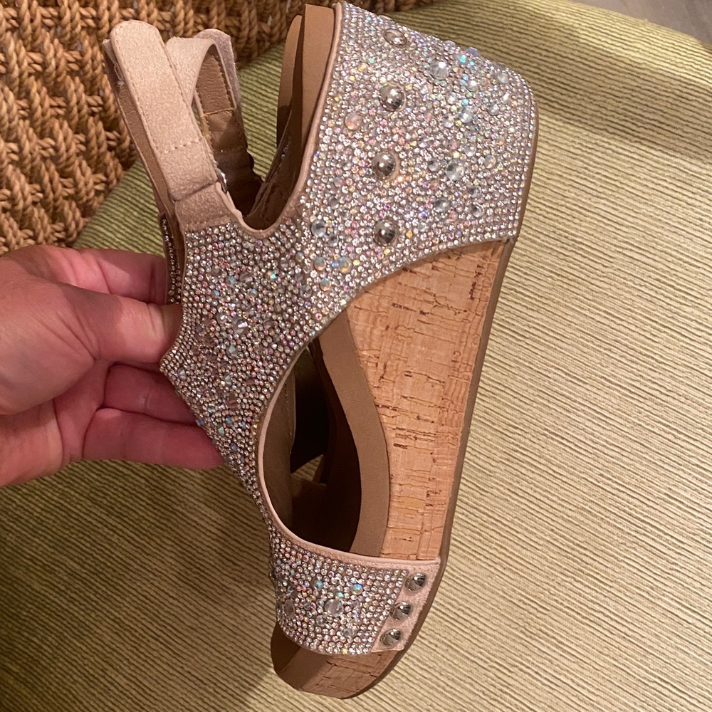 Corkys The Ashley Rhinestone Wedge Sandals. Size 6. Gorgeous Sandals! - Picture 8 of 15